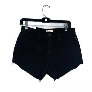 NWT L‘ AGENCE Audrey Mid-Rise Short Black Size 26 $245